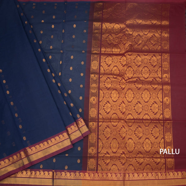 KTSR41982-3-Venkatagiri-Cotton-Dark-Blue-Zari-Worked-Saree-pallu