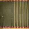 KTSR41985-2-Bengali-Cotton-Olive-Green-Saree-With-Thread-Buttas-full-veiw