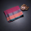 KTSR41988-1-Bengali-Cotton-Rose-Pink-Saree-With-Thread-Buttas-fold