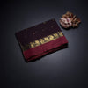 KTSR41993-1-Bengali-Cotton-Dark-Brown-Saree-With-Thread-Buttas-fold