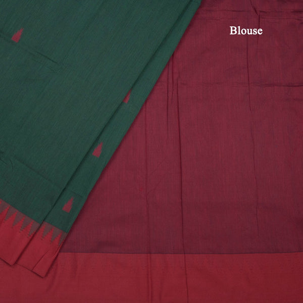 KTSR41996-4-Kalyani-Cotton-Dark-Green-Zari-Worked-Saree-blouse