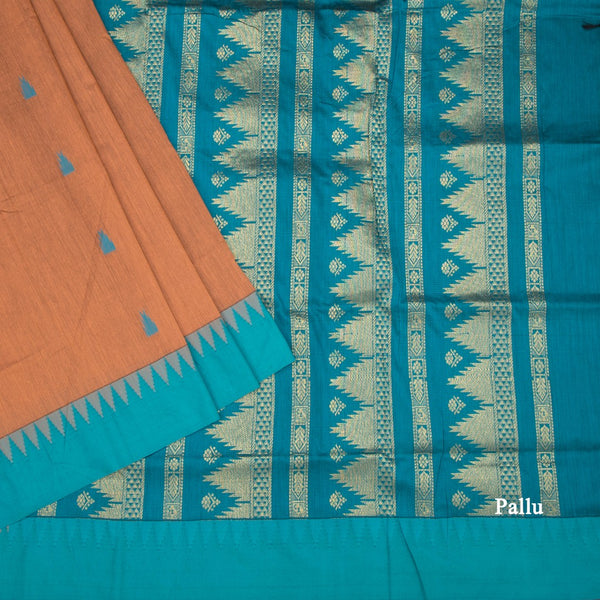 KTSR41997-3-Kalyani-Cotton-Golden-Orange-Zari-Worked-Saree-pallu
