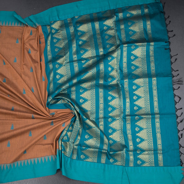 KTSR41997-5-Kalyani-Cotton-Golden-Orange-Zari-Worked-Saree-crush