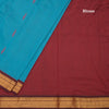 KTSR42002-4-Kalyani-Cotton-Peacock-Blue-Zari-Worked-Saree-blouse