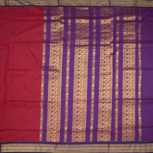 KTSR42003-2-Kalyani-Cotton-Red-Zari-Worked-Saree-full-veiw