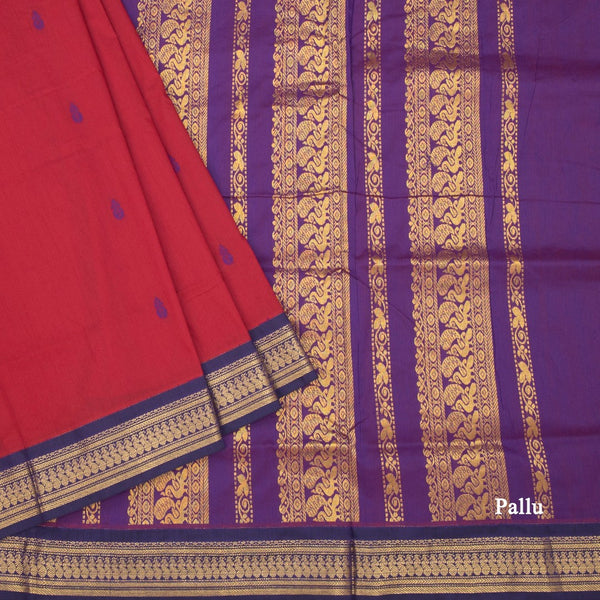 KTSR42003-3-Kalyani-Cotton-Red-Zari-Worked-Saree-pallu