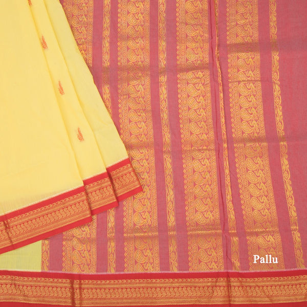KTSR42004-3-Kalyani-Cotton-Yellow-Zari-Worked-Saree-pallu