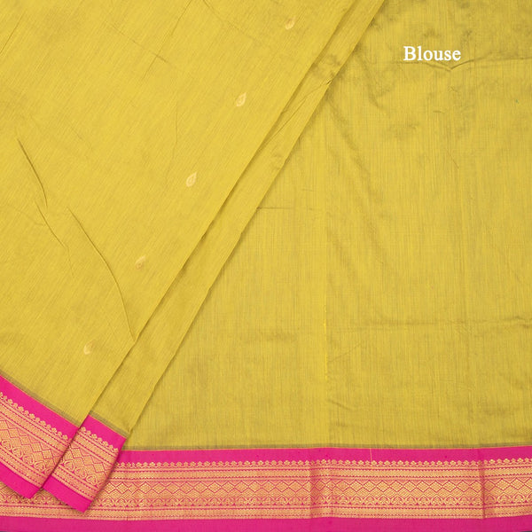 KTSR42006-4-Kalyani-Cotton-Lime-Green-Zari-Worked-Saree-blouse
