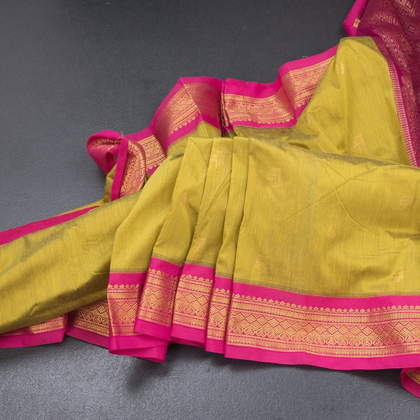 KTSR42006-Kalyani-Cotton-Lime-Green-Zari-Worked-Saree-main