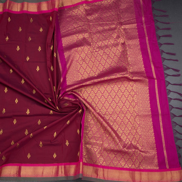 KTSR42008-5-Kalyani-Cotton-Maroon-Zari-Worked-Saree-crush