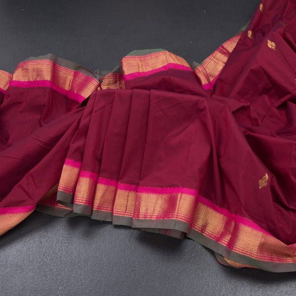 KTSR42008-Kalyani-Cotton-Maroon-Zari-Worked-Saree-main
