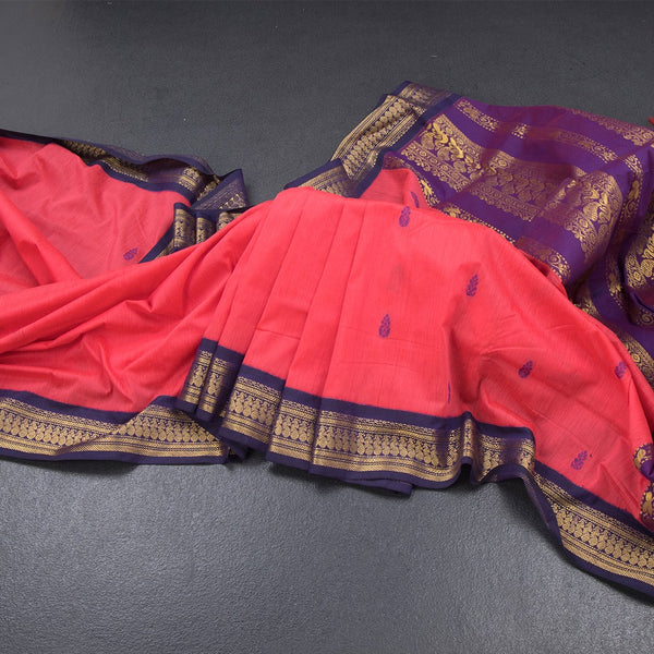 KTSR42009-Kalyani-Cotton-Rose-Pink-Zari-Worked-Saree-main