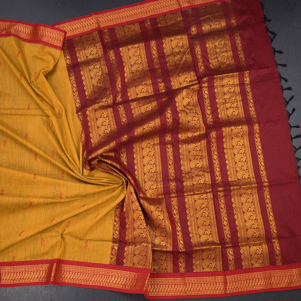 KTSR42010-4-Kalyani-Cotton-Yellow-Zari-Worked-Saree-02-blouse