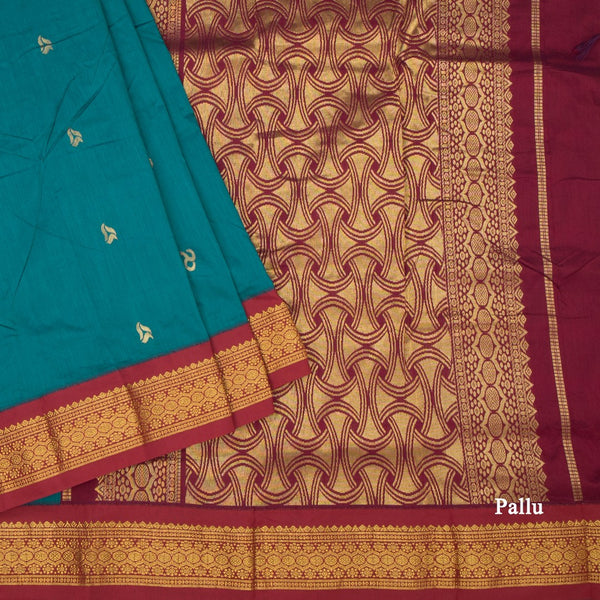 KTSR42012-3-Kalyani-Cotton-Peacock-Green-Zari-Worked-Saree-pallu