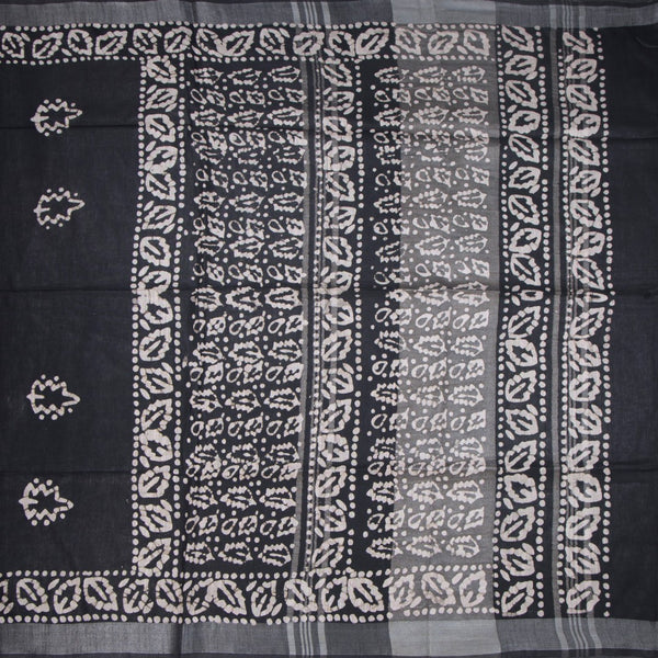 KTSR42018-2-Semi-Linen-Black-Shibori-Printed-Saree-full-veiw