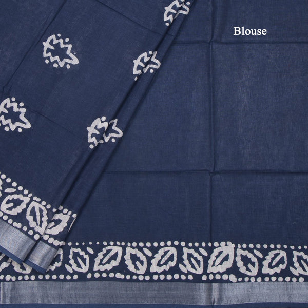 KTSR42025-4-Semi-Linen-Navy-Blue-Shibori-Printed-Saree-blouse