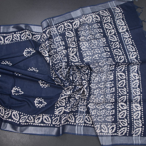KTSR42025-5-Semi-Linen-Navy-Blue-Shibori-Printed-Saree-crush