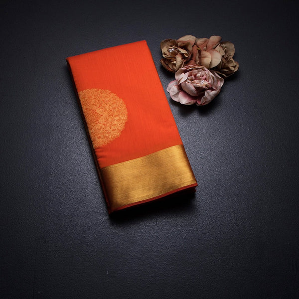 KTSR42039-1-Silk-Cotton-Dark-Orange-Zari-Worked-Saree-02-fold