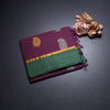 KTSR42061-1-Negamam-Cotton-Wine-Thread-Embossed-Saree-fold