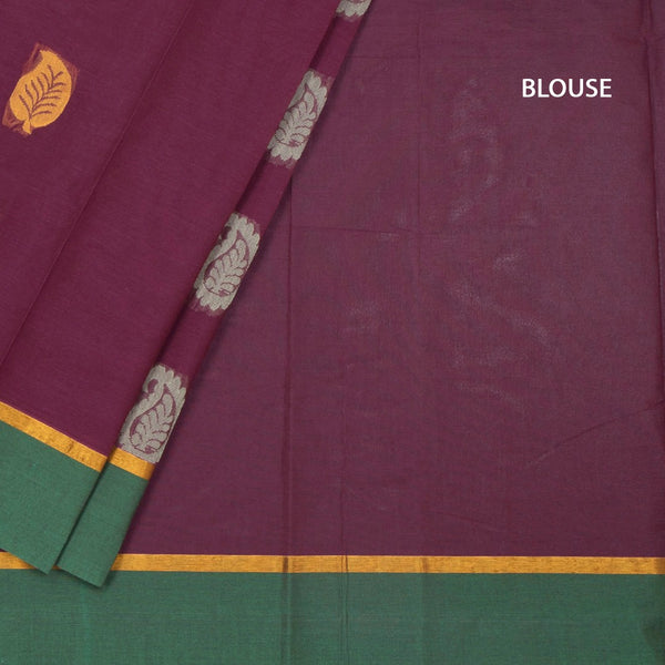 KTSR42061-4-Negamam-Cotton-Wine-Thread-Embossed-Saree-blouse