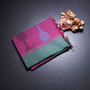 KTSR42068-1-Negamam-Cotton-Hot-Pink-Thread-Embossed-Saree-fold