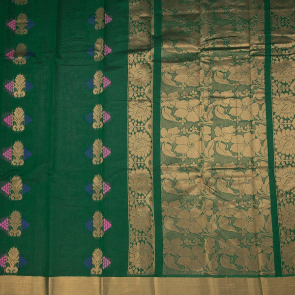 KTSR42069-2-Silk-Cotton-Leaf-Green-Zari-Worked-Saree-full-veiw