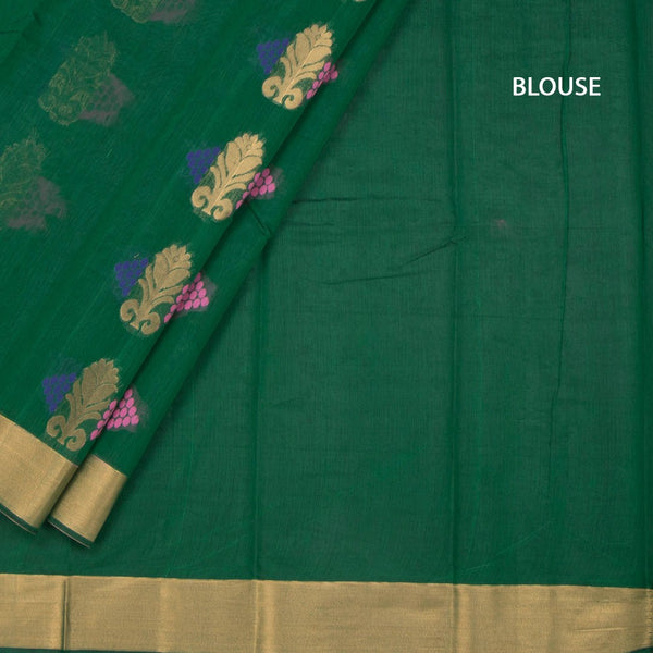 KTSR42069-4-Silk-Cotton-Leaf-Green-Zari-Worked-Saree-blouse