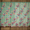 KTSR42112-2-Semi-Raw-Silk-Jade-Green-Floral-Printed-With-Zari-Checked-Saree-full-veiw