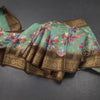 KTSR42112-Semi-Raw-Silk-Jade-Green-Floral-Printed-With-Zari-Checked-Saree-main