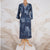 Muslin Printed Navy Blue Kurtis