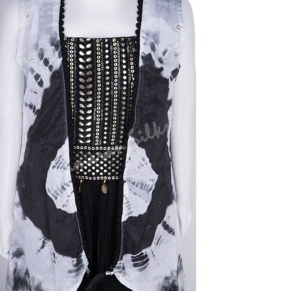 Black Embroidered Palazzo Set