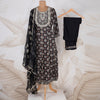 Black Anarkali Readymade Printed Salwar Suit With Dupatta