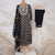 Black Anarkali Readymade Printed Salwar Suit With Dupatta