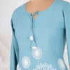 Blue Embroidered Co-ord Set