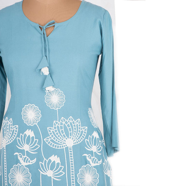 Blue Embroidered Co-ord Set