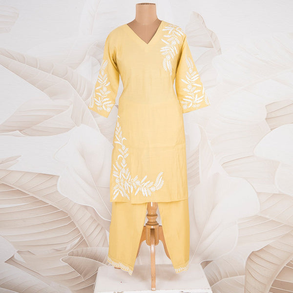 Yellow Embroidered Co-ord Set