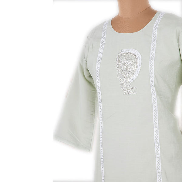 Pista Green Embroidered Co-ord Set