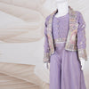 Lavender Embroidered Palazzo Set