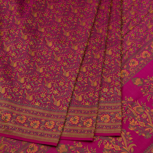 Maroon Thread Woven Silk Saree