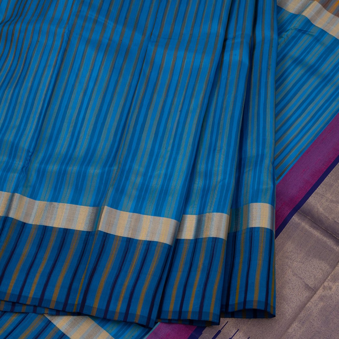 Traditional Silk Sarees With Striped Border 03