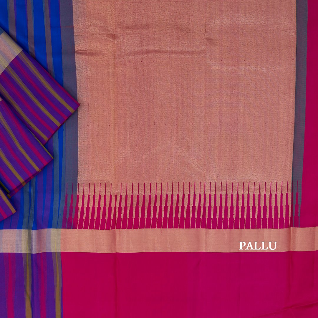 Traditional Silk Sarees With Striped Border 09