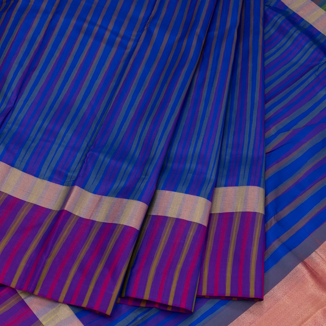 Traditional Silk Sarees With Striped Border 09