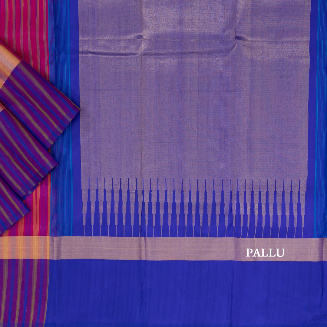 Traditional Silk Sarees With Striped Border 10