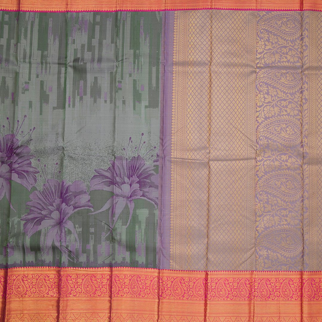 Stylish Half And Half Silk Saree With Flower Shower Border