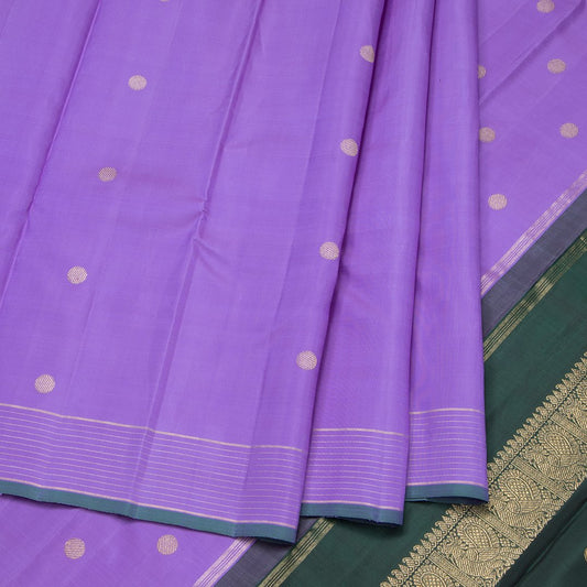 Lavender Handloom Silk Saree With Chakra Buttas On The Body