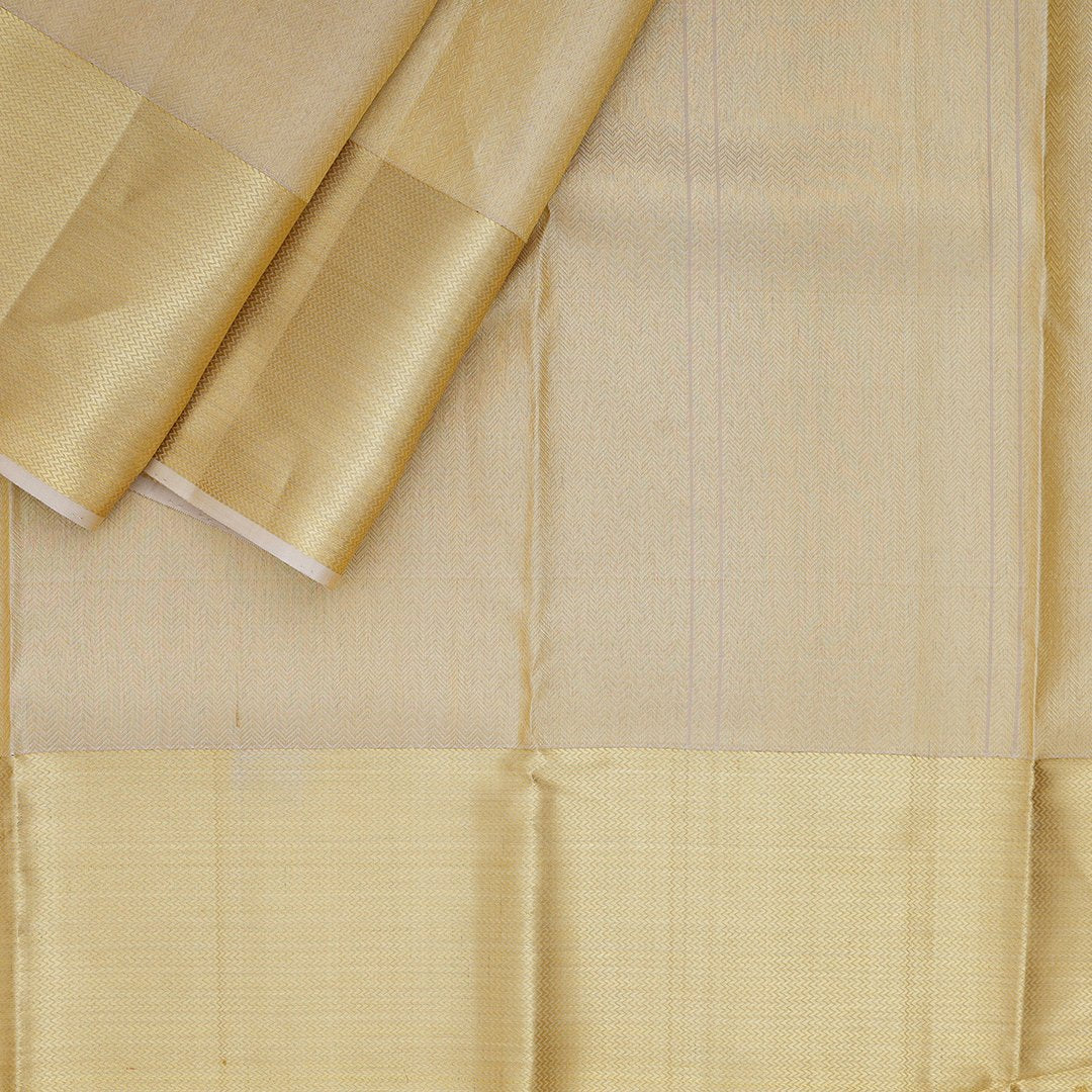Zig Zag Pattern Gold Silk Thread Work Dhoti 8/4