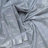 Grey Silk Dhoti with Silver Stripes - Kumaran Silks