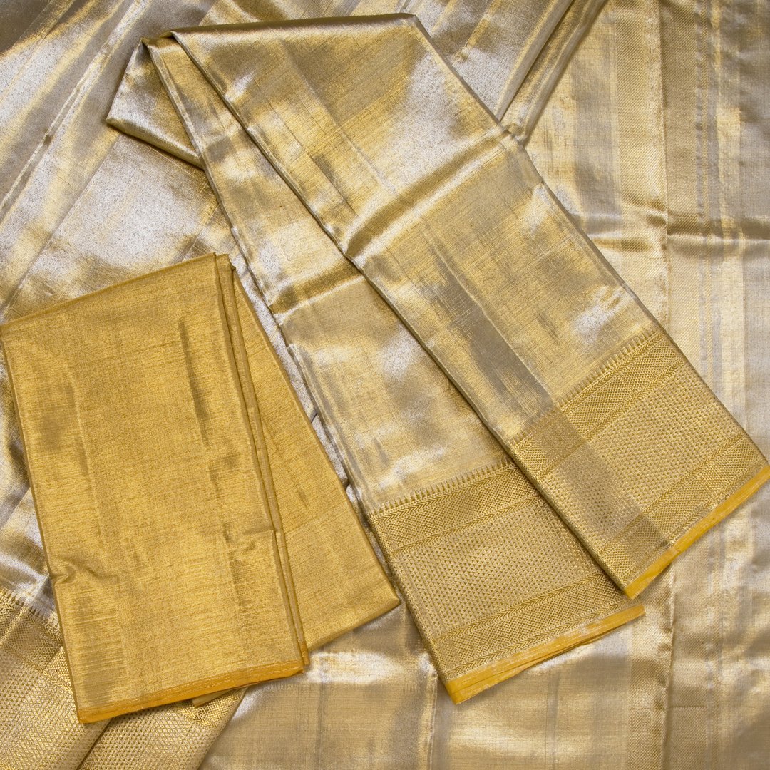 Luxury Golden Tissue Silk Dhoti