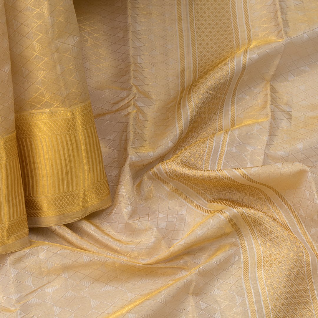 Designer Tissue Embossed Silk Dhoti 8X4