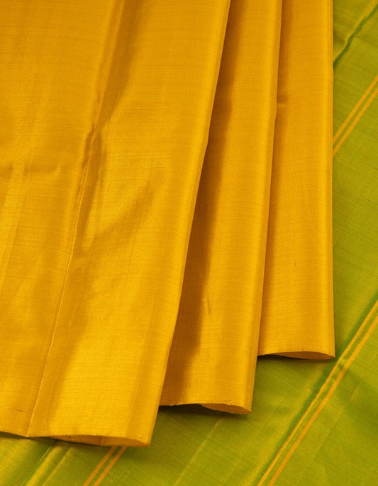 Golden Tissue Silk Saree With Contrast Pallu